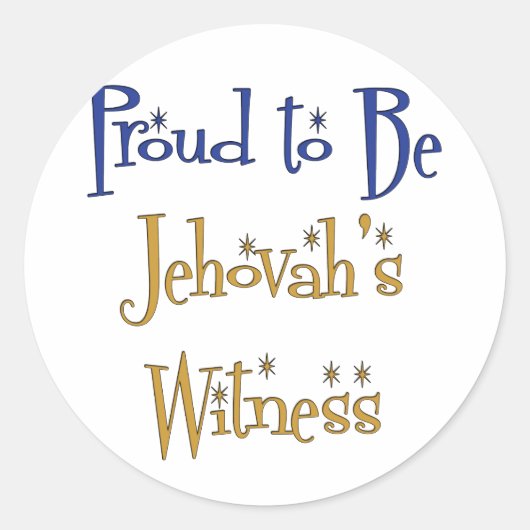 Proud om Jehovah's getuige te zijn Ronde Sticker (Voorkant)