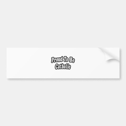 Proud om katholiek te zijn bumpersticker (Voorkant)
