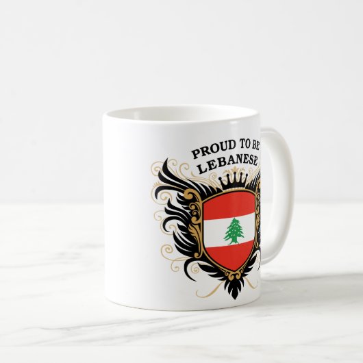 Proud om Libanees te worden Koffiemok (Voorkant rechts)