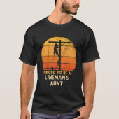 Proud om Lineman te zijn tegen elektrische kabelce T-shirt (Voorkant)