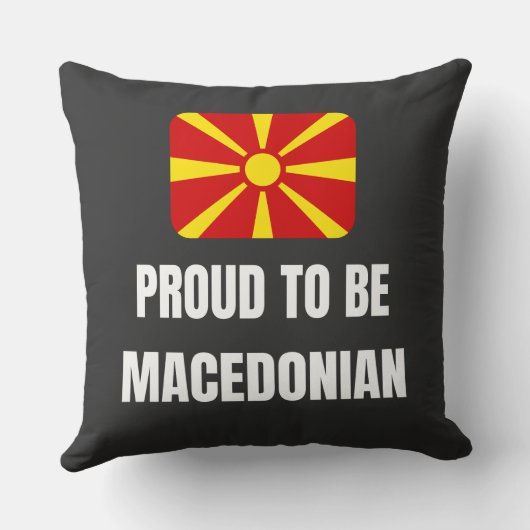 Proud om Macedonisch te zijn Kussen (Achterkant)
