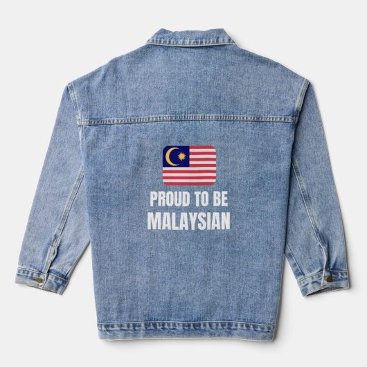 Proud om Maleisisch te zijn Denim Jacket (Achterkant)