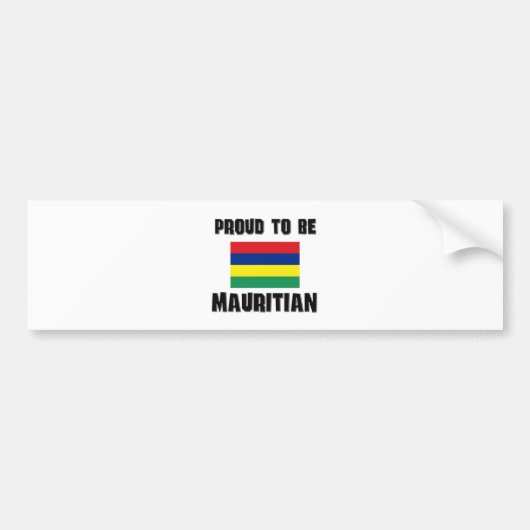 Proud om MAURITIAN te zijn Bumpersticker (Voorkant)