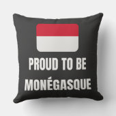 Proud om Monegasque te worden Kussen (Achterkant)