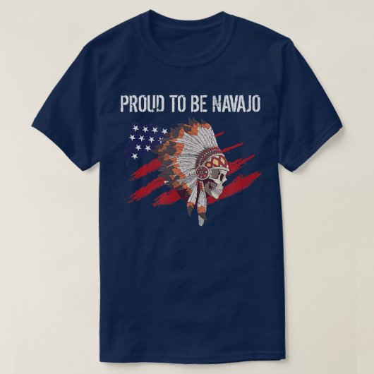 Proud om navajo Skeleton te worden, inheemse prid T-shirt (Design voorkant)