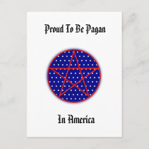 Proud om Pagan te worden in het Amerikaanse Briefk Briefkaart