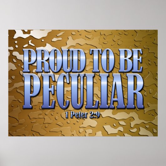 Proud om peculiar te zijn poster (Voorkant)