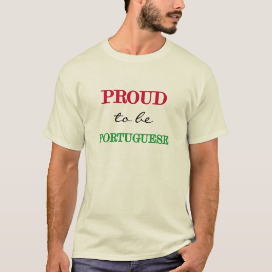 Proud om Portugees te zijn T-shirt (Voorkant)