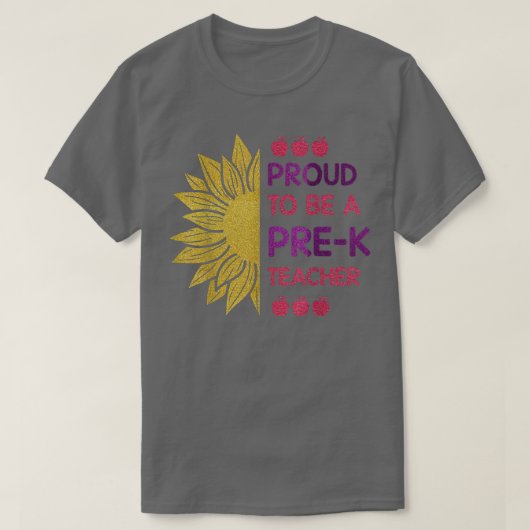 Proud om predikant leerkracht te worden Sunflowe T-shirt (Design voorkant)