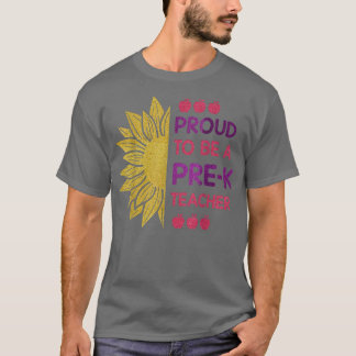 Proud om predikant leerkracht te worden Sunflowe T-shirt