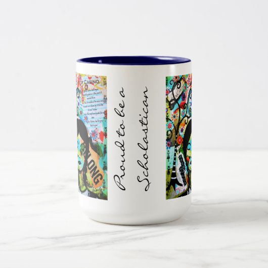 Proud om Scholastican te worden Tweekleurige Koffiemok (Center)