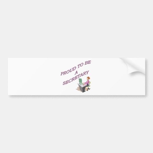 PROUD OM SECRETARIS TE ZIJN BUMPERSTICKER (Voorkant)