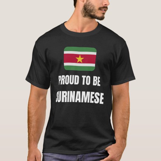 Proud om Surinaamse te zijn T-shirt (Voorkant)