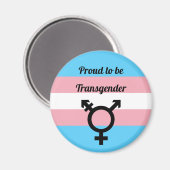 Proud om transgender te worden | Trans Pride Magneet (Voorkant / Achterkant)