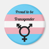 Proud om transgender te worden | Trans Pride Magneet (Voorkant)