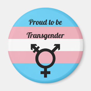 Proud om transgender te worden   Trans Pride Magneet