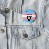 Proud om transgender te worden | Trans Pride Ronde Button 5,7 Cm (In situ)