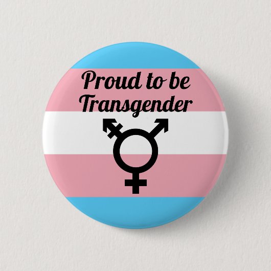 Proud om transgender te worden | Trans Pride Ronde Button 5,7 Cm (Voorkant)