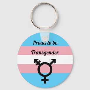 Proud om transgender te worden   Trans Pride Sleutelhanger