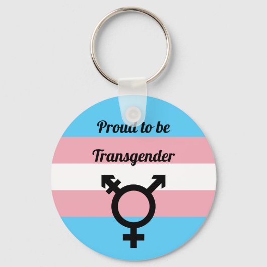 Proud om transgender te worden | Trans Pride Sleutelhanger (Voorkant)