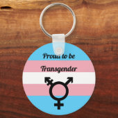 Proud om transgender te worden | Trans Pride Sleutelhanger (Voorkant)