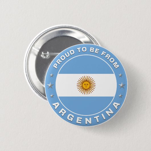 Proud om uit Argentinië te komen Ronde Button 5,7 Cm (Voorkant /achterkant)