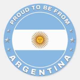 Proud om uit Argentinië te komen Ronde Sticker