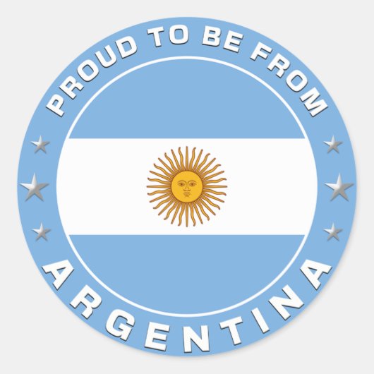 Proud om uit Argentinië te komen Ronde Sticker (Voorkant)