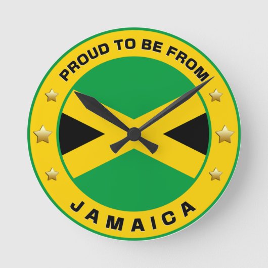 Proud om uit Jamaica te komen Ronde Klok (Voorkant)