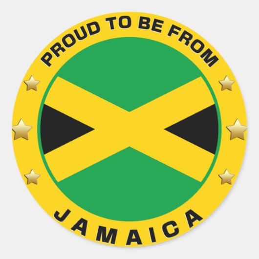 Proud om uit Jamaica te komen Ronde Sticker (Voorkant)