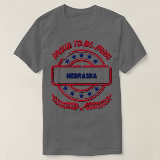Proud om uit Nebraska te komen T-shirt (Design voorkant)