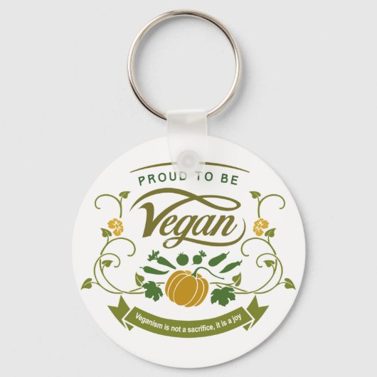 Proud om Vegan te zijn Sleutelhanger (Voorkant)