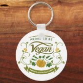 Proud om Vegan te zijn Sleutelhanger (Voorkant)