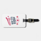 Proud om verpleegster te worden bagagelabel (Voorkant horizontaal)