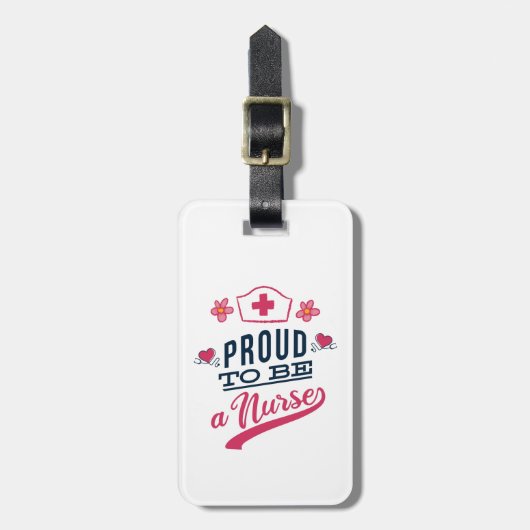 Proud om verpleegster te worden bagagelabel (Voorkant verticaal)
