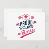 Proud om verpleegster te worden briefkaart (Voorkant / Achterkant)