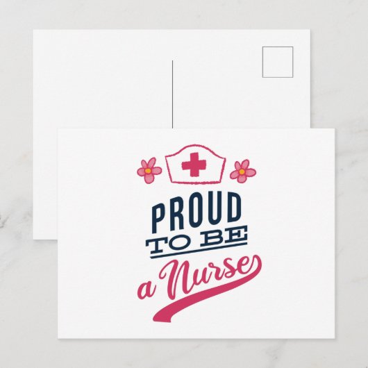 Proud om verpleegster te worden briefkaart (Voorkant / Achterkant)