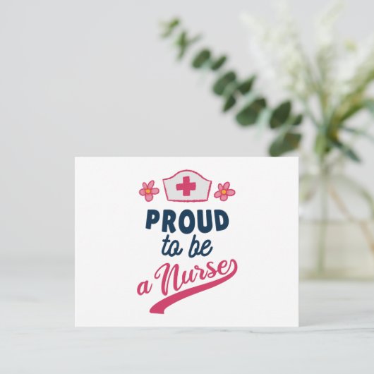 Proud om verpleegster te worden briefkaart (Staand voorkant)