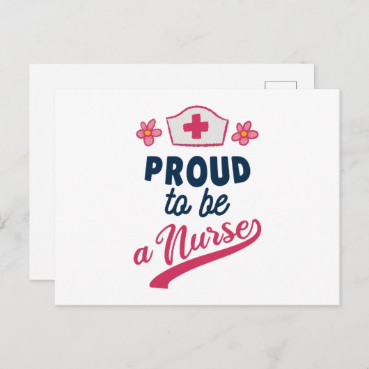 Proud om verpleegster te worden briefkaart (Voorkant / Achterkant)