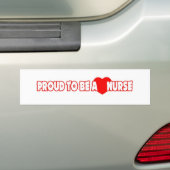 Proud om verpleegster te worden bumpersticker (Op auto)