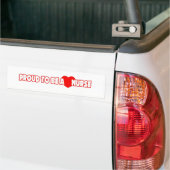 Proud om verpleegster te worden bumpersticker (Op Truck)