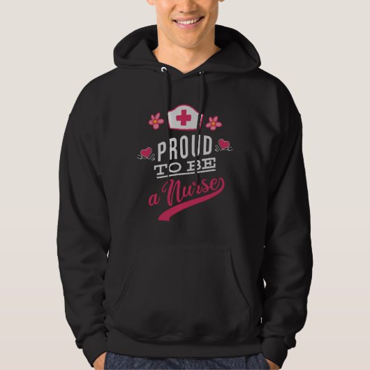 Proud om verpleegster te worden hoodie (Voorkant)