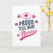 Proud om verpleegster te worden kaart (Gele Bloem)