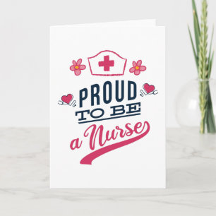 Proud om verpleegster te worden kaart