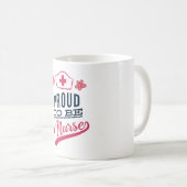 Proud om verpleegster te worden koffiemok (Voorkant rechts)