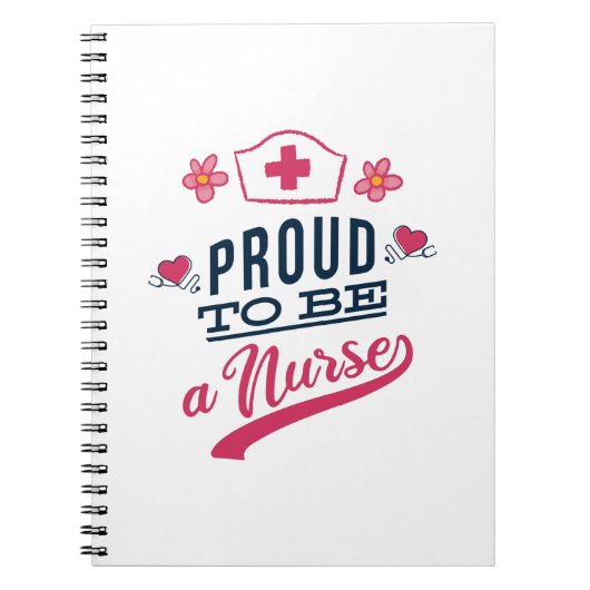 Proud om verpleegster te worden notitieboek (Voorkant)