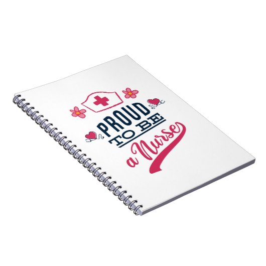 Proud om verpleegster te worden notitieboek (Rechterzijde)