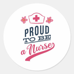 Proud om verpleegster te worden ronde sticker