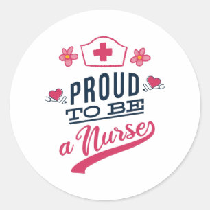 Proud om verpleegster te worden ronde sticker