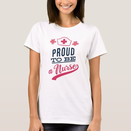 Proud om verpleegster te worden t-shirt (Voorkant)